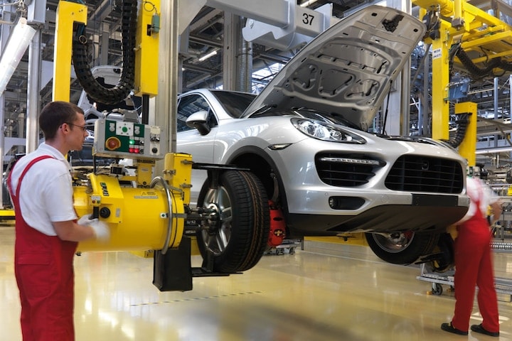 Porsche Cayenne productie