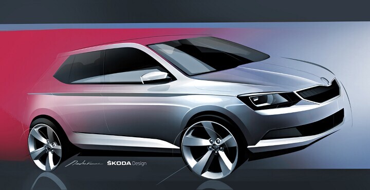 Skoda Fabia schets