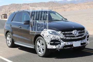 Mercedes M-klasse facelift spyshots
