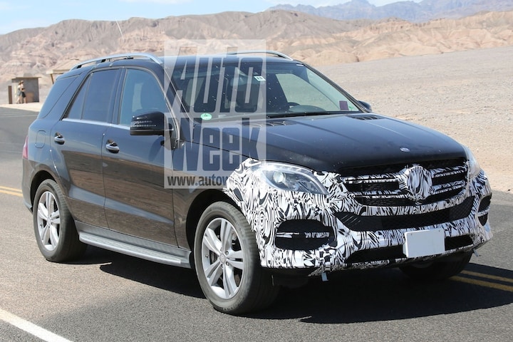 Mercedes M-klasse facelift spyshots