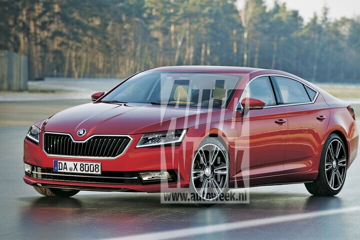 Illustratie Skoda Superb - Larson