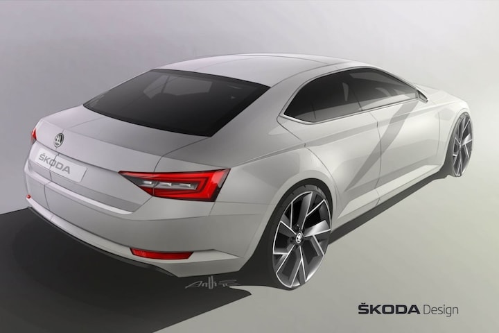 Skoda Superb designschets