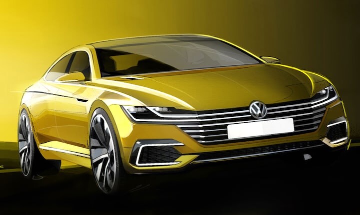 Volkwagen vierdeurscoupé schets