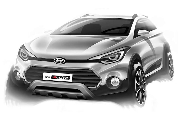 Hyundai i20 Active schets