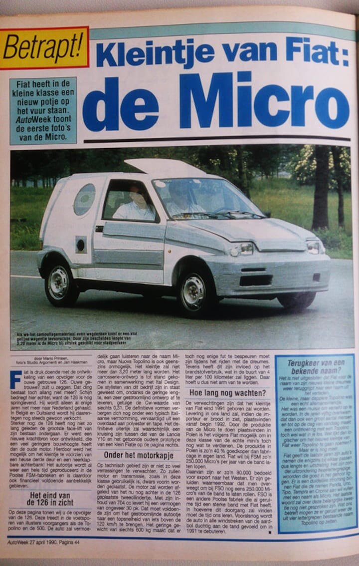 Toen in het nieuws: Fiat Micro