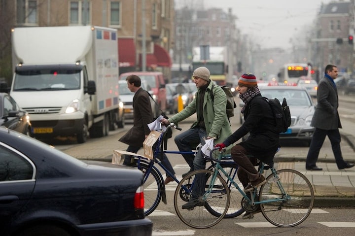 Fietsers in Amsterdam (foto ANP)
