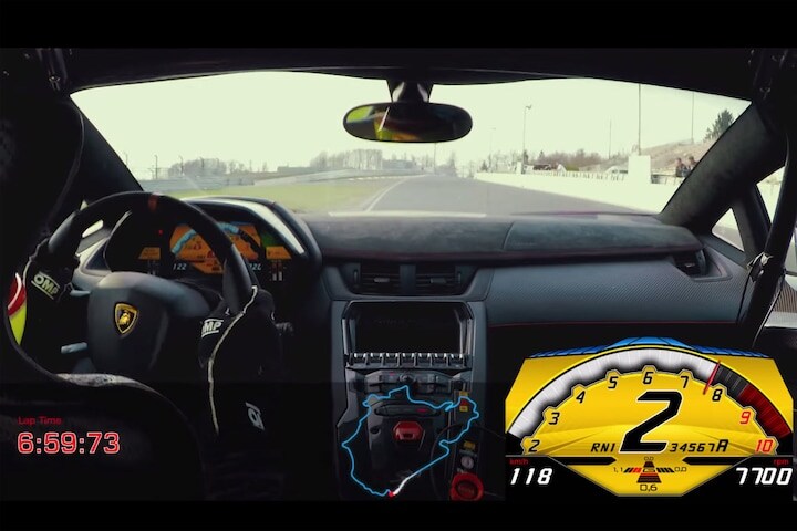 Lamborghini Aventador SV op Nordschleife