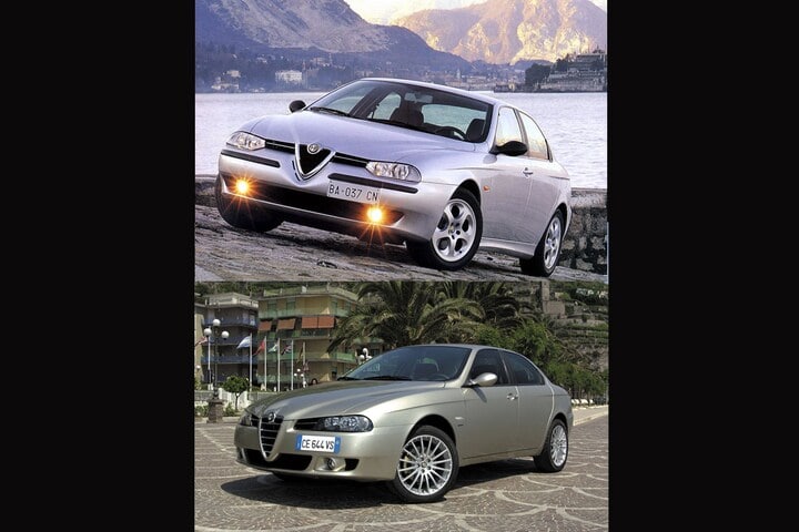 Alfa Romeo 156 origineel en facelift