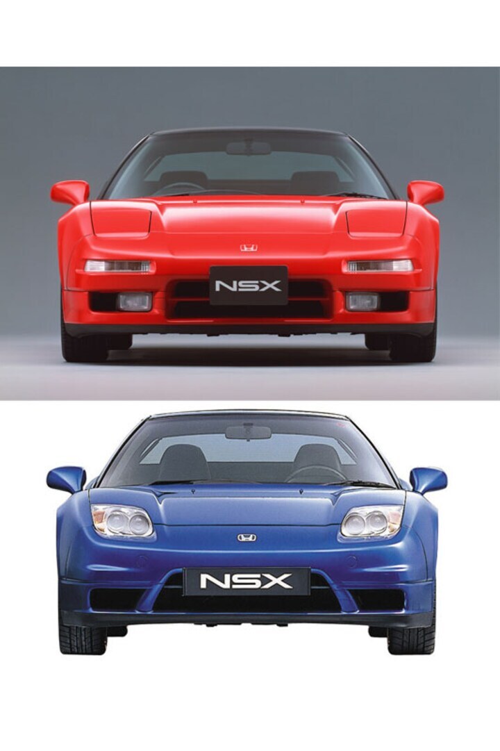 Honda NSX origineel en facelift