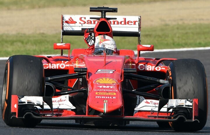 Sebastian Vettel Ferrari Japan 2015 (foto ANP)