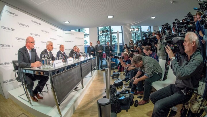 Volkswagen persconferentie (foto ANP)