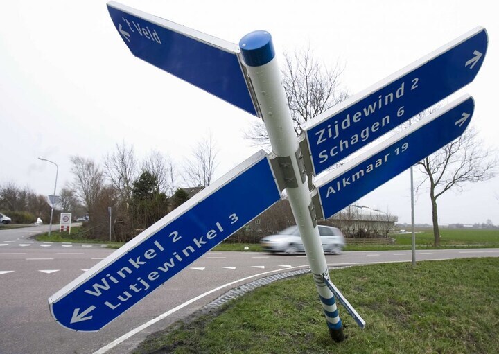 Kruising kruispunt storm (foto ANP)