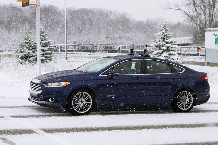 Ford Autonoom Sneeuw