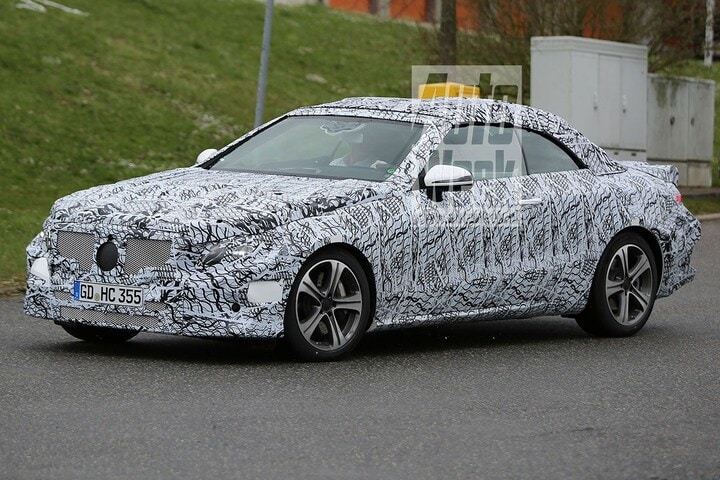 Mercedes E-klasse Cabrio spyshots