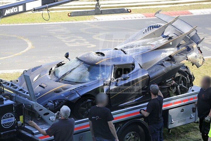 Koenigsegg One:1 crash