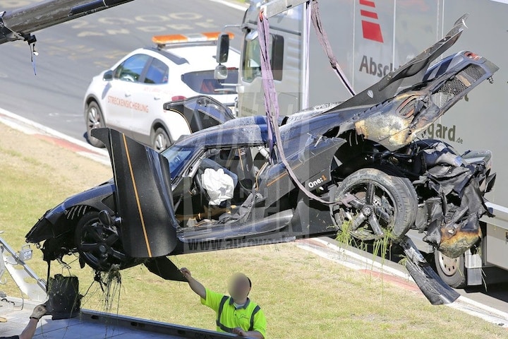 Koenigsegg One:1 crash