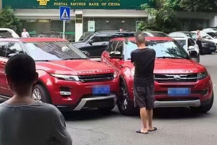 Aanrijding Landwind X7/Range Rover Evoque