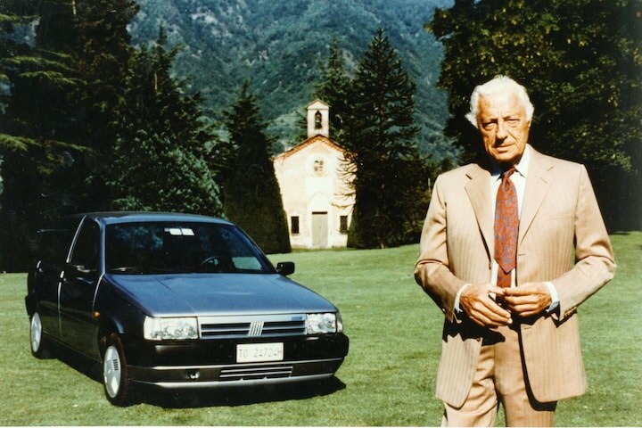 Gianni Agnelli bij Fiat Tipo 1988