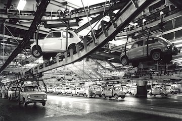 fabriek Fiat 600 Mirafiori 1965