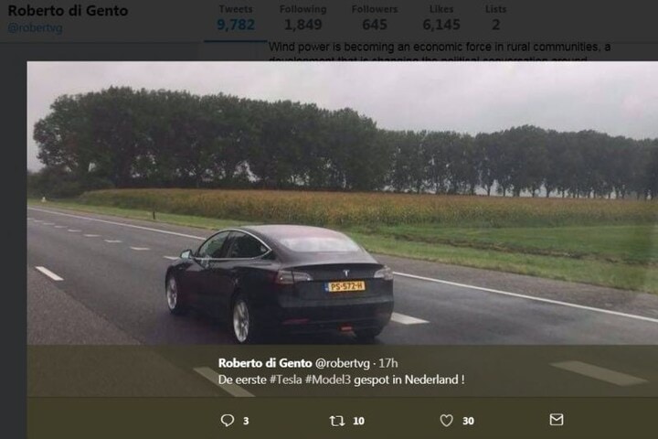 Tesla Model 3 in Nederland