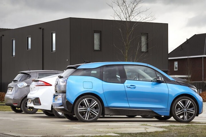 EV's opladen elektrisch rijden multitest Zoe i3 Io