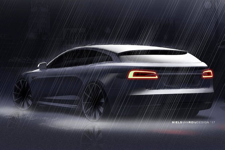 Tesla Model S Shooting Brake teaser