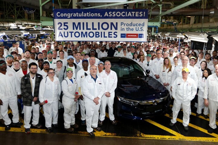 Honda's 25 miljoenste auto Verenigde Staten