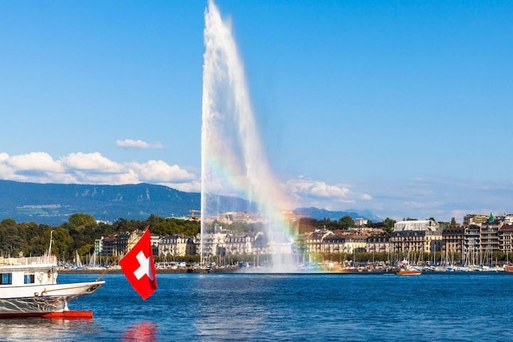 Meer van Genève stad Zwitserland