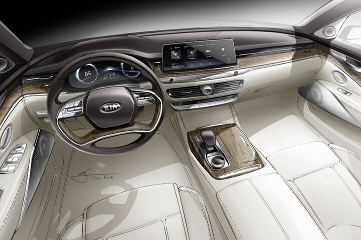 Kia K900 K9 interieur teaser