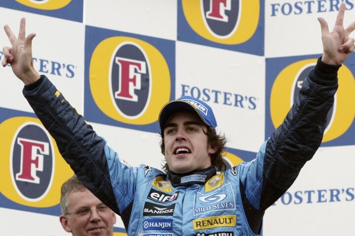 Fernando Alonso Renault 2005 (foto ANP)