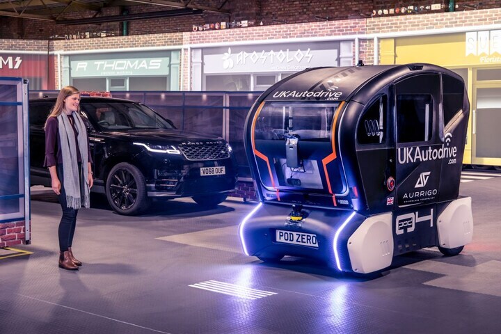 Jaguar Projectie autonome auto