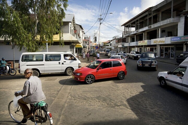 Suriname straatbeeld Paramaribo