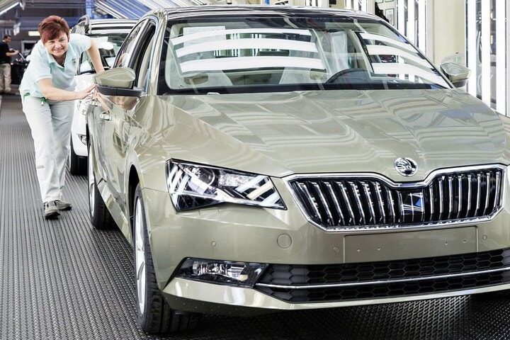 Skoda Superb productie fabriek 
