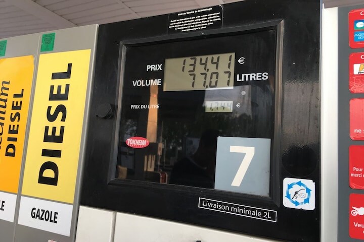 tanken frankrijk buitenland benzine benzineprijzen