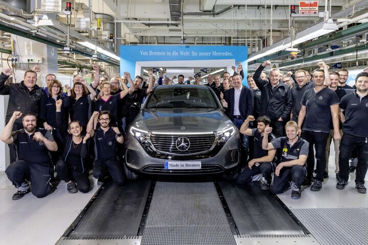 Productie fabriek Mercedes-Benz EQC EV 