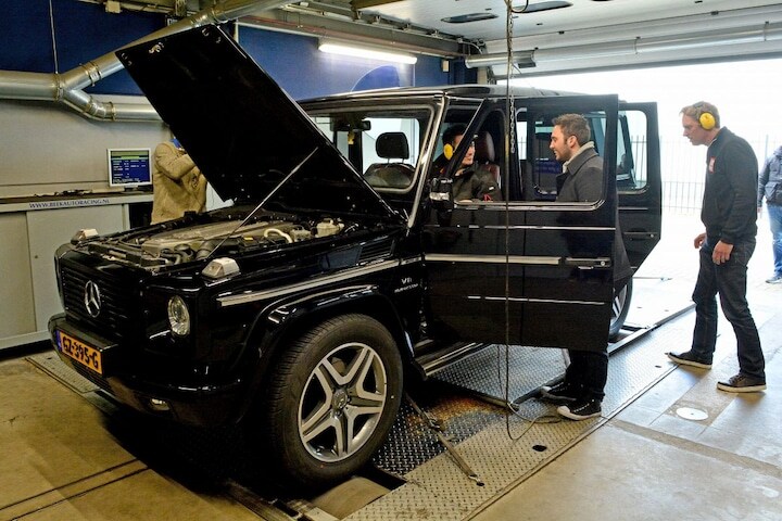 Op de Rollenbank 500 pk Mercedes-Benz G55 AMG