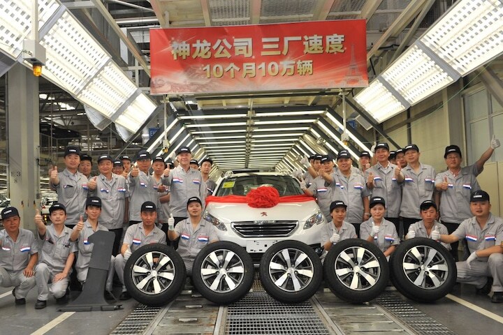 PSA Dongfeng Wuhan China fabriek 