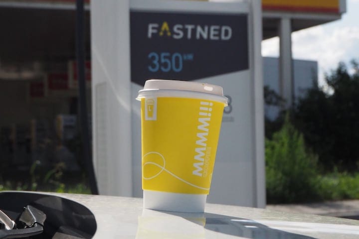 fastned snellader EV koffie