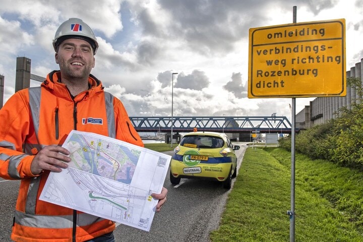 Verkeersomleiding Renault Zoe Borden RDW Bouw