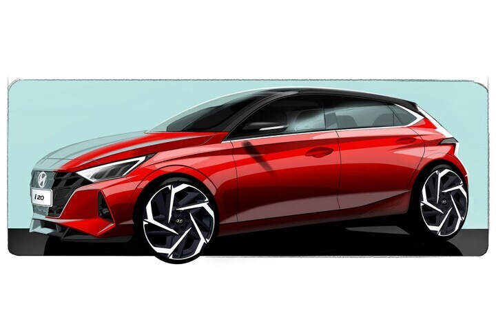 Hyundai i20 schets