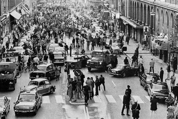 Stockholm Kungsgatan 1967 Dagen H
