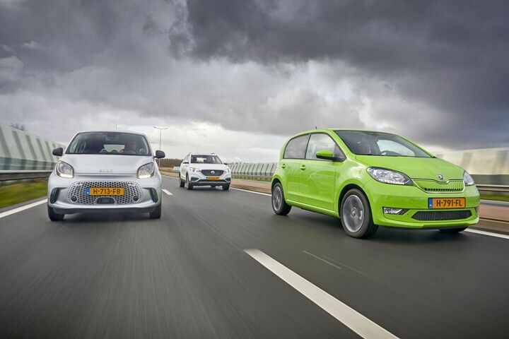 EV-multitest Skoda Citigo-e iV - Smart Fortwo EQ -