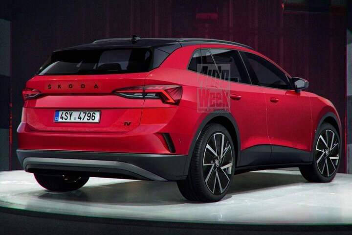 Skoda Enyaq render vooruitblik Blik to the Future