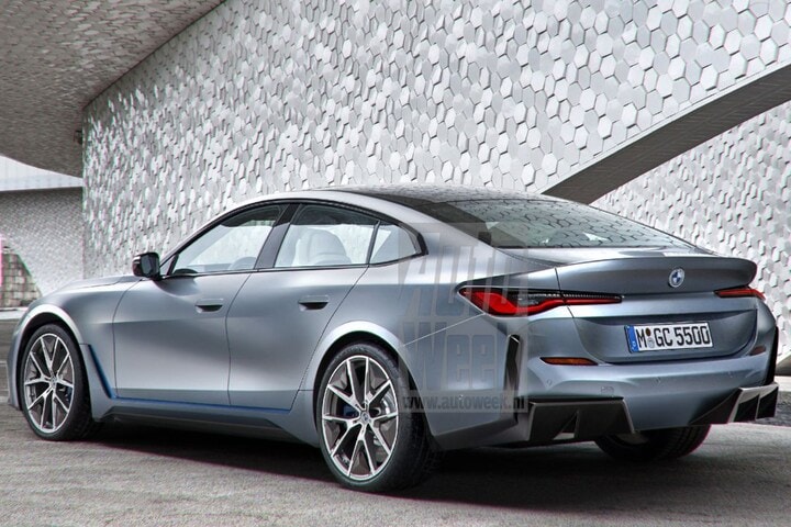 BMW i4 render vooruitblik blik to the future