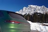 Porsche Macan Turbo groen vies Oostenrijk achterka