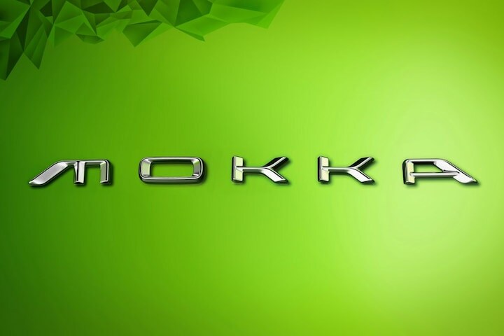 Opel Mokka lettertype typeaanduiding