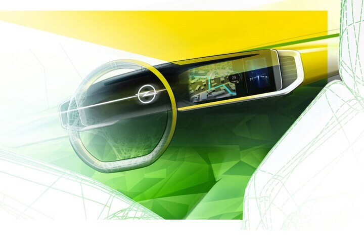 Opel Mokka interieurschets