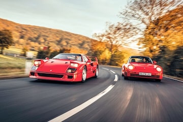 Auto iconen rood Ferrari Porsche