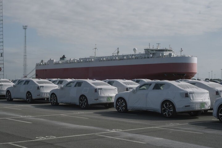 Polestar 2 boot aankomst Europa