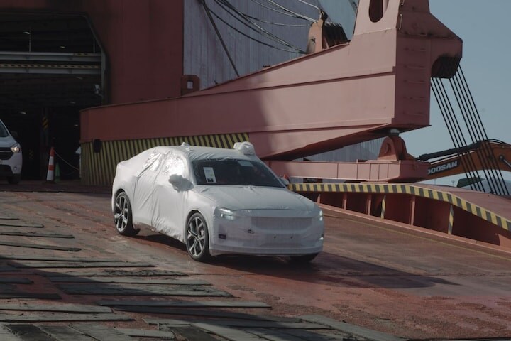 Polestar 2 boot aankomst Europa